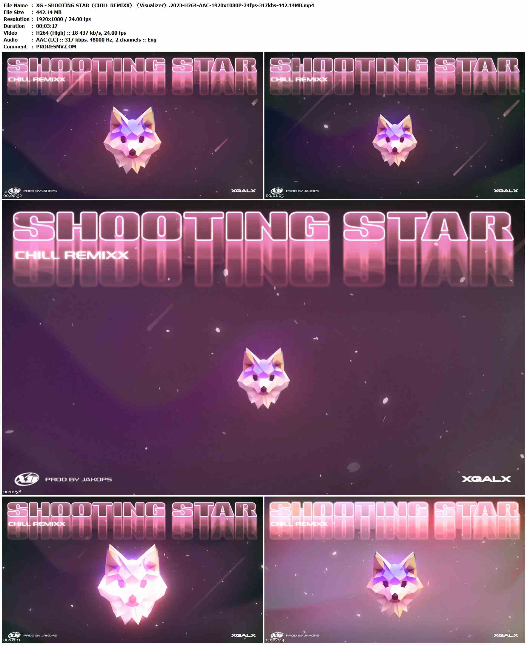 XG - SHOOTING STAR（CHILL REMIXX）（Visualizer）.2023-H264-AAC-1920x1080P-24fps-317kbs-442.14MB官方MV_高清MV
